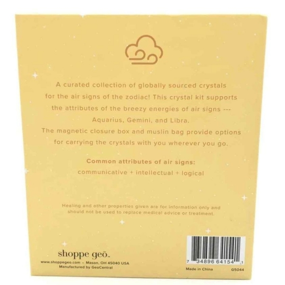 Zodiac Crystal Collection 6 Stone Kit For Air Signs Aquarius, Gemini, Libra. - Picture 3 of 6